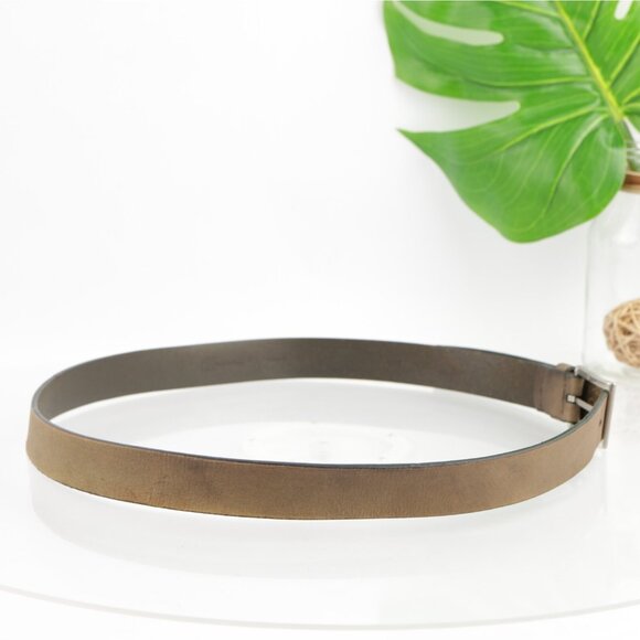Calvin Klein Mens Belt Size 38 Genuine Leather Tan Khaki Beige Business Casual - Picture 4 of 16